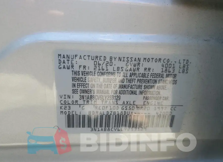 3N1AB8CV6LY253129 Photo# 12