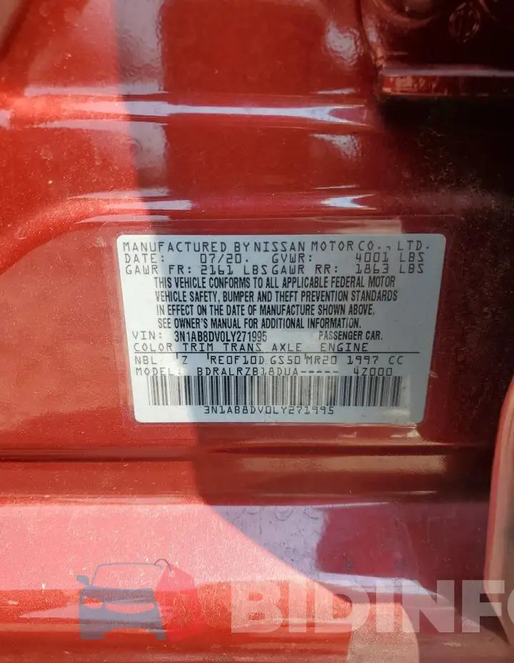 3N1AB8DV0LY271995 Photo# 12
