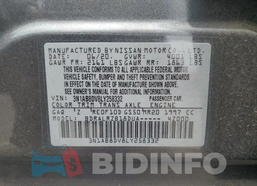 3N1AB8DV8LY258332 Photo# 12