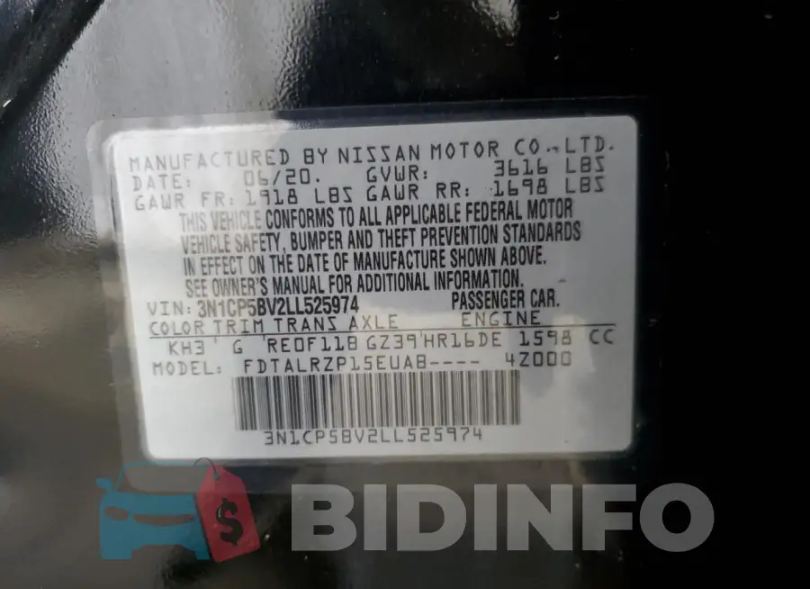 3N1CP5BV2LL525974 Photo# 13