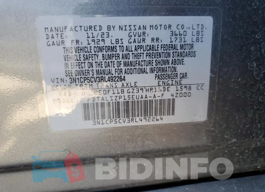 3N1CP5CV3RL492264 Photo# 13