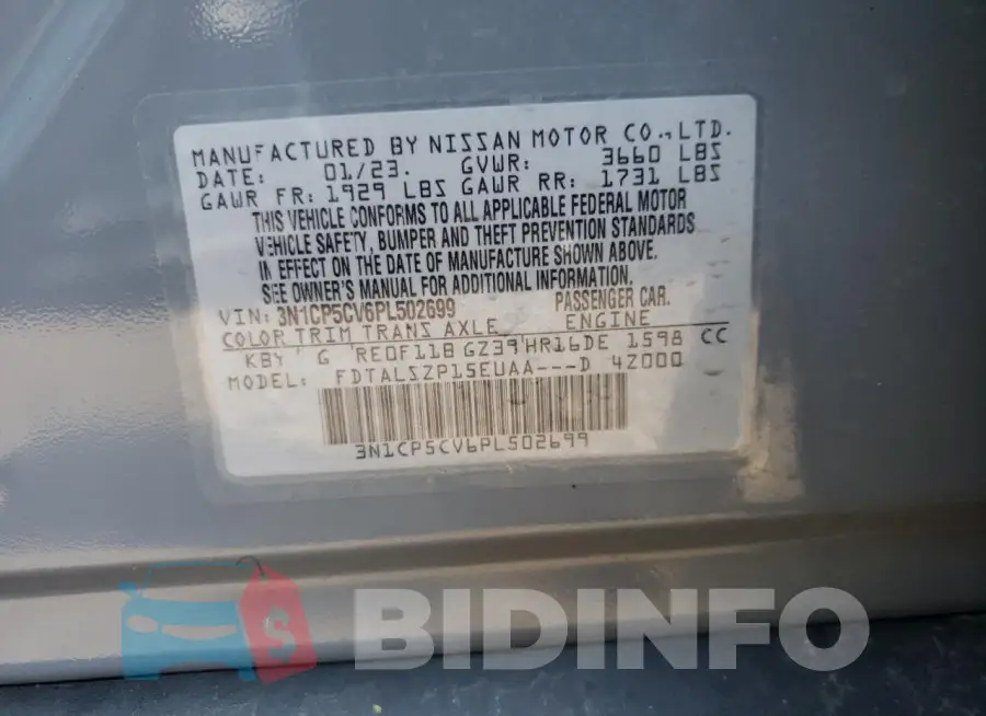 3N1CP5CV6PL502699 Photo# 12