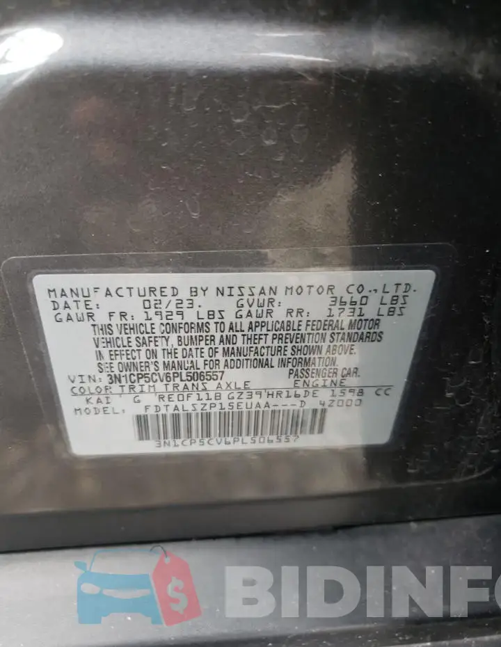 3N1CP5CV6PL506557 Photo# 14