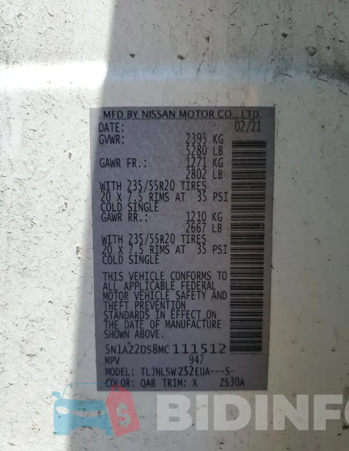 5N1AZ2DS8MC111512 Photo# 13