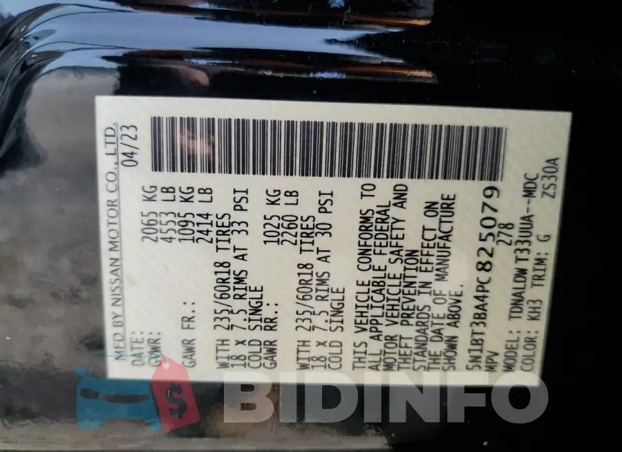 5N1BT3BA4PC825079 Photo# 13