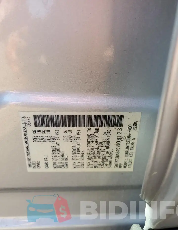 5N1BT3BA6PC808123 Photo# 13