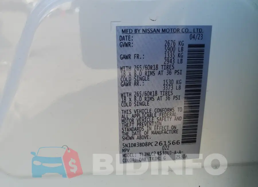 5N1DR3BD8PC261566 Photo# 14