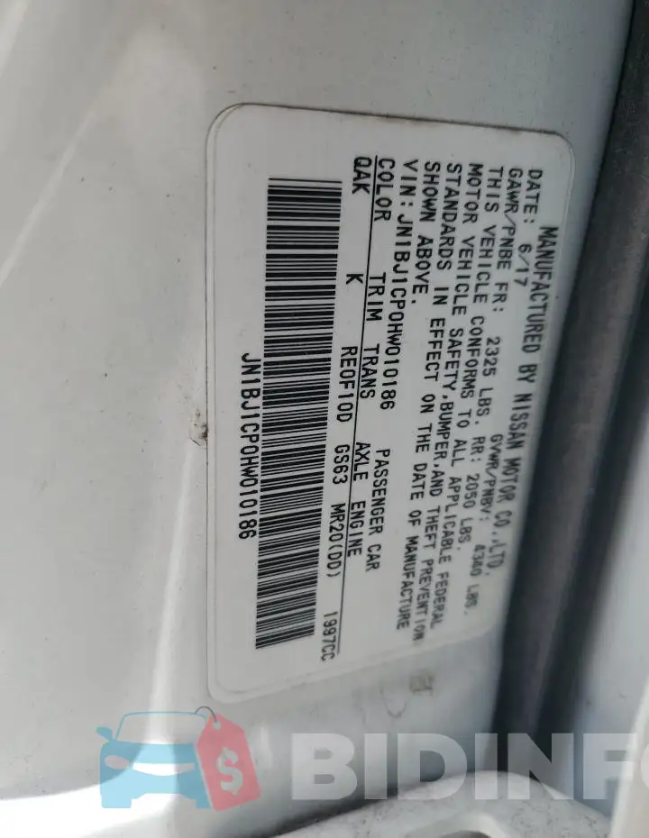 JN1BJ1CP0HW010186 Photo# 12