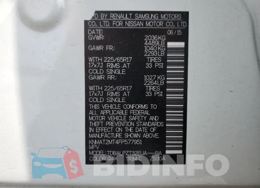 KNMAT2MT4FP577951 Photo# 13