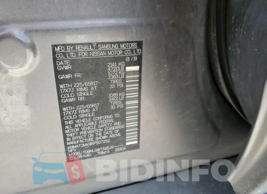 KNMAT2MV4KP537252 Photo# 12