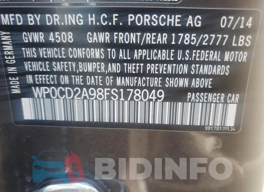 WP0CD2A98FS178049 Photo# 12