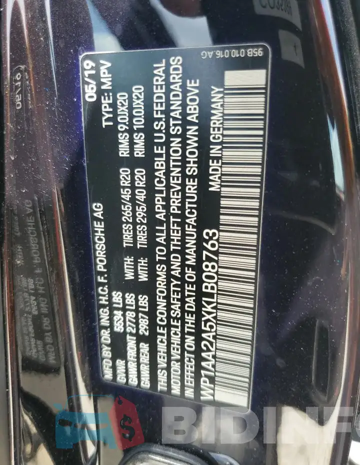 WP1AA2A5XKLB08763 Photo# 13