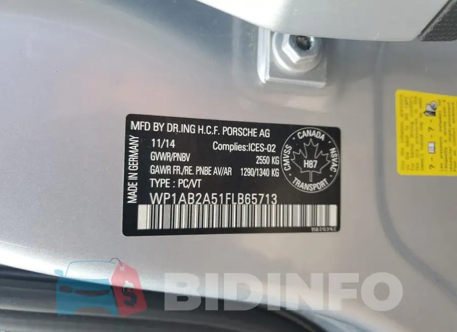 WP1AB2A51FLB65713 Photo# 13