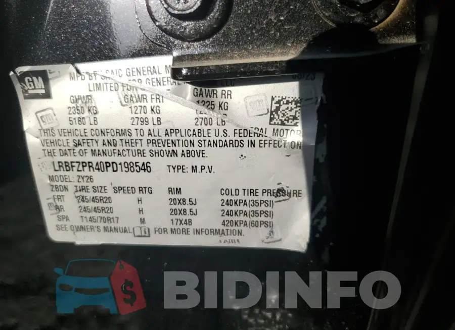 LRBFZPR40PD198546 Photo# 13