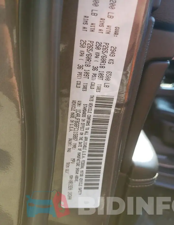 1C4RJFBG6FC115887 Photo# 13