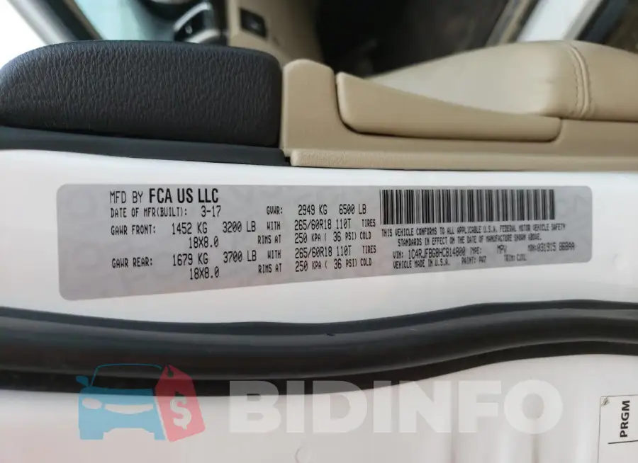 1C4RJFBG8HC814800 Photo# 13