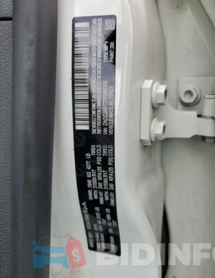 ZACCJABT7FPB86355 Photo# 13