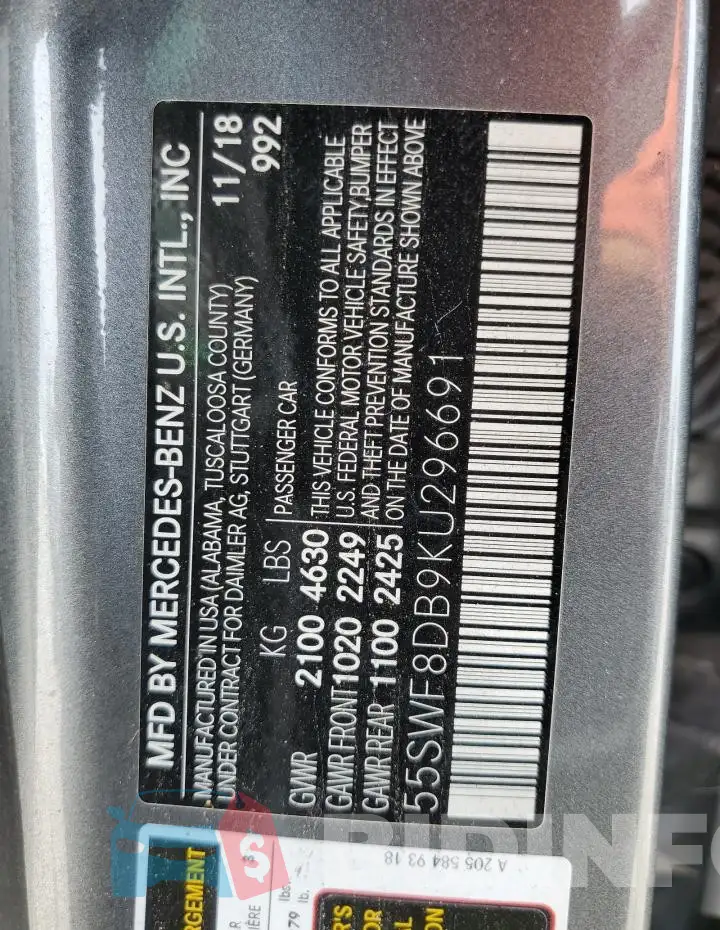 55SWF8DB9KU296691 Photo# 12