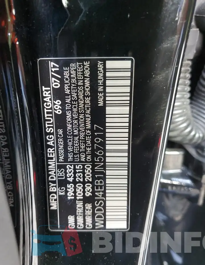 WDDSJ4EB1JN567917 Photo# 12