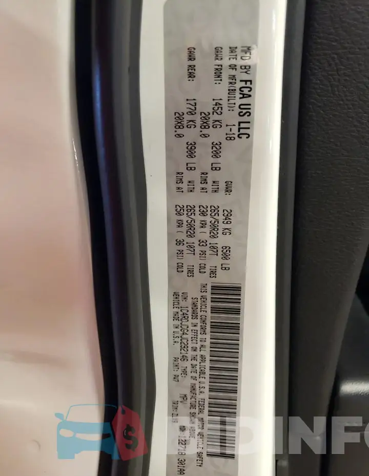 1C4RDJDG4JC292146 Photo# 13