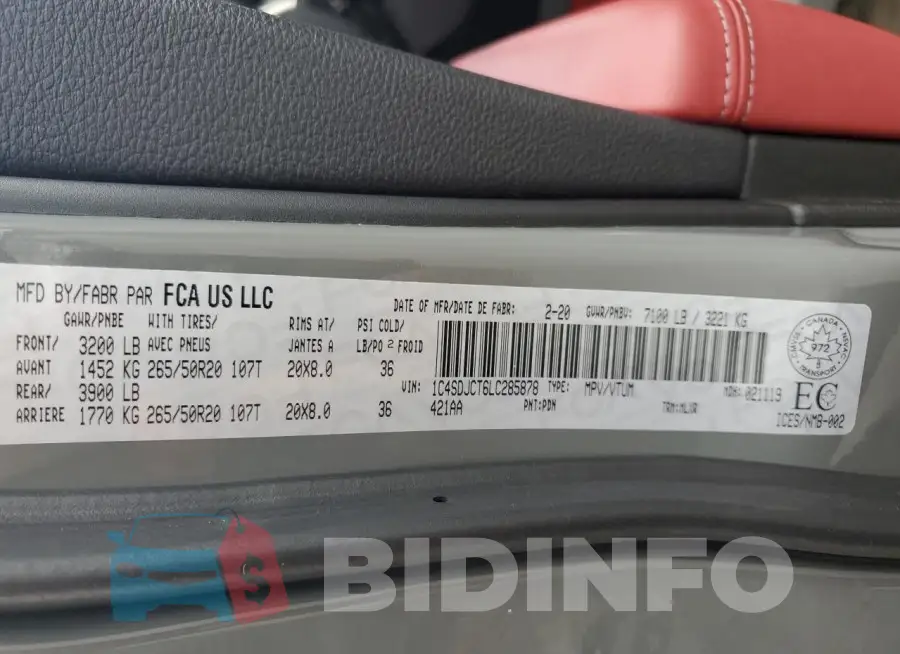 1C4SDJCT6LC285878 Photo# 14