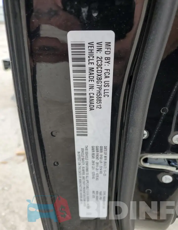 2C3CDXBG7PH588512 Photo# 13