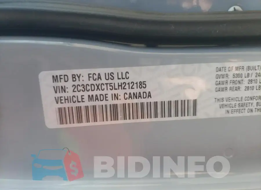 2C3CDXCT5LH212185 Photo# 12