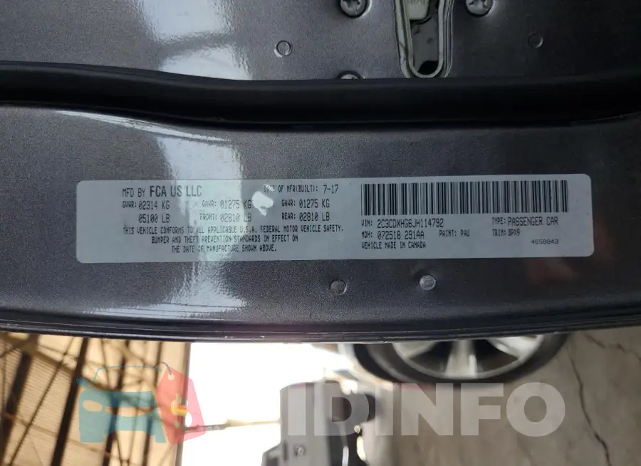 2C3CDXHG6JH114792 Photo# 13