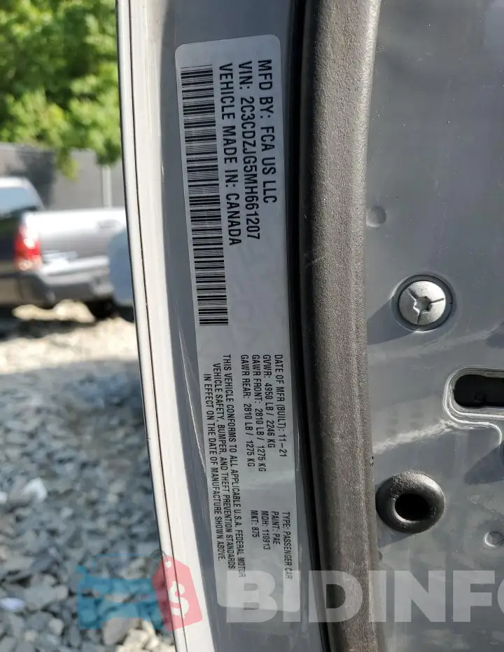 2C3CDZJG5MH661207 Photo# 12
