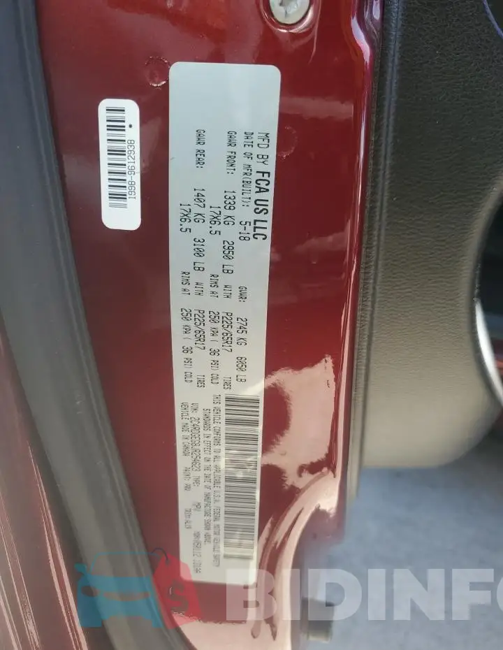 2C4RDGEG8JR254623 Photo# 13