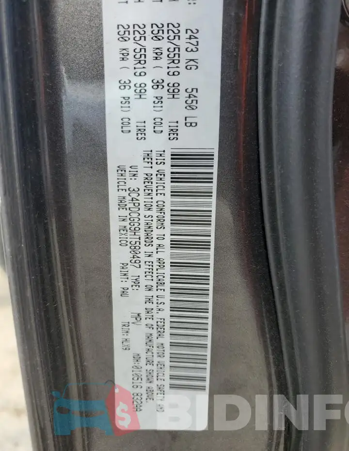 3C4PDCGG9HT580497 Photo# 13