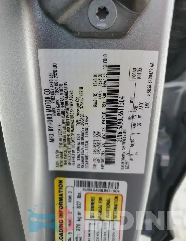 3LN6L5A98LR611504 Photo# 12