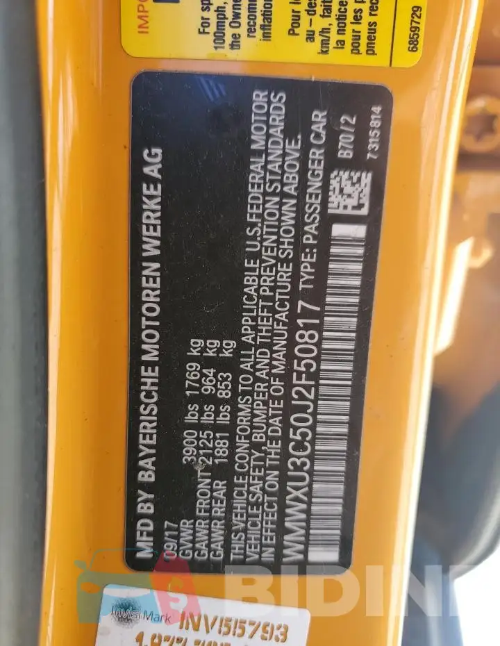 WMWXU3C50J2F50817 Photo# 13