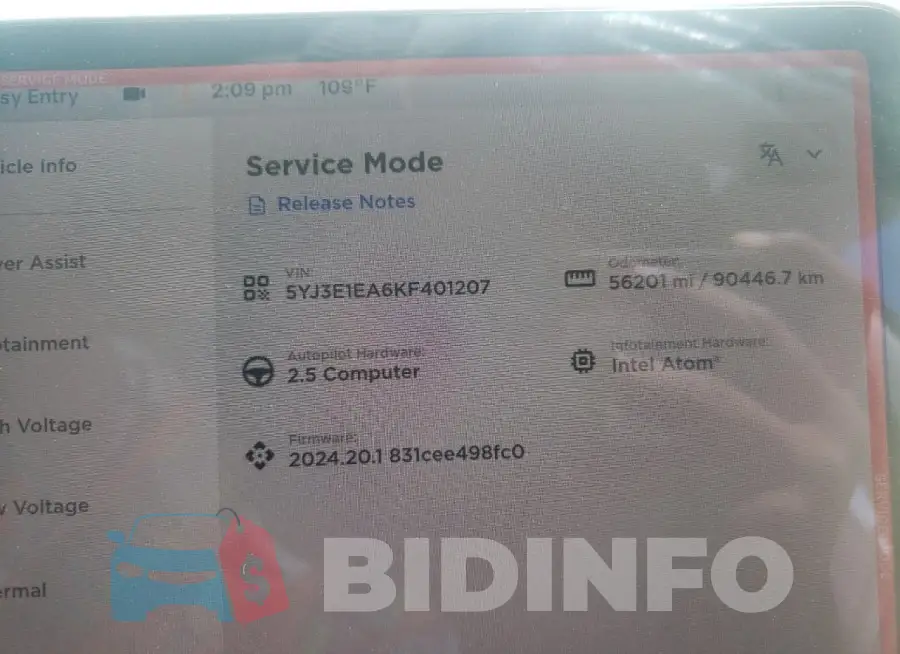 5YJ3E1EA6KF401207 Photo# 9