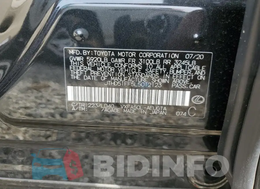 JTHD51FF5L5012123 Photo# 12