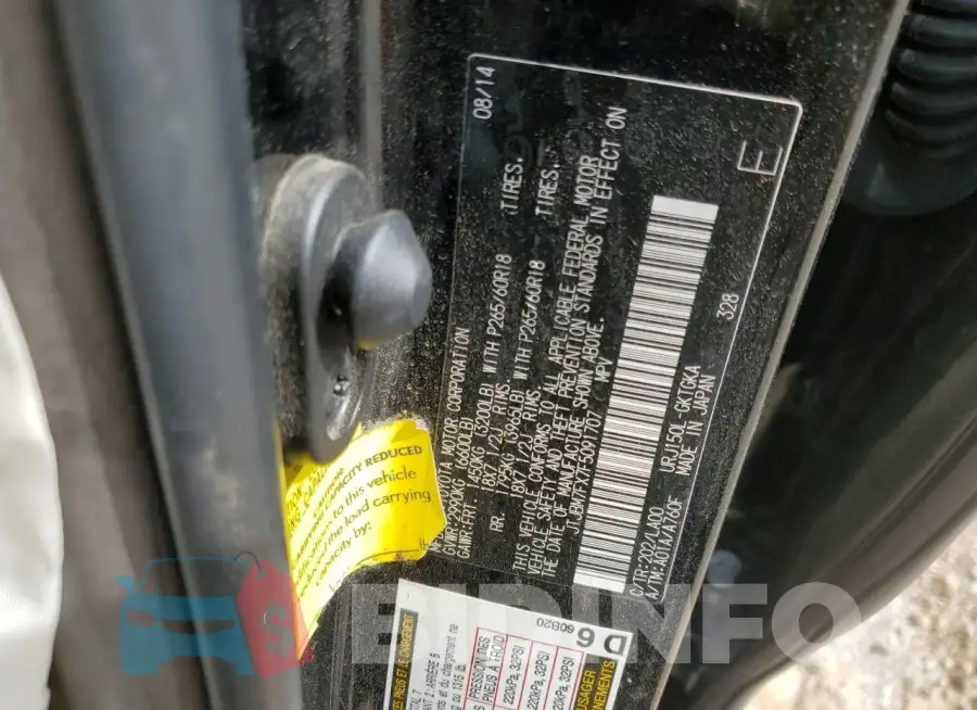 JTJBM7FX7F5091707 Photo# 13
