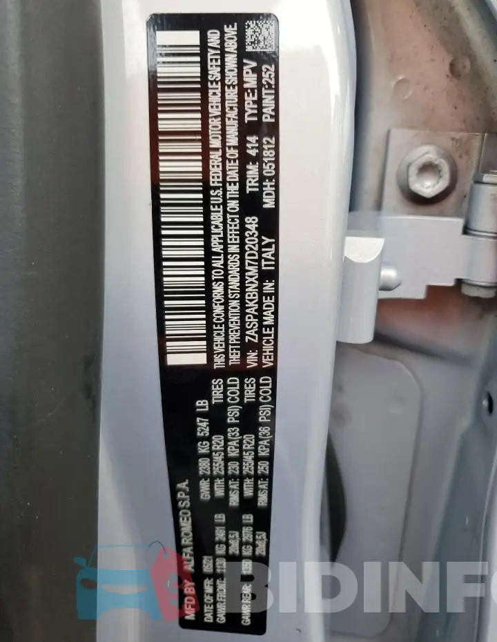 ZASPAKBNXM7D20348 Photo# 13