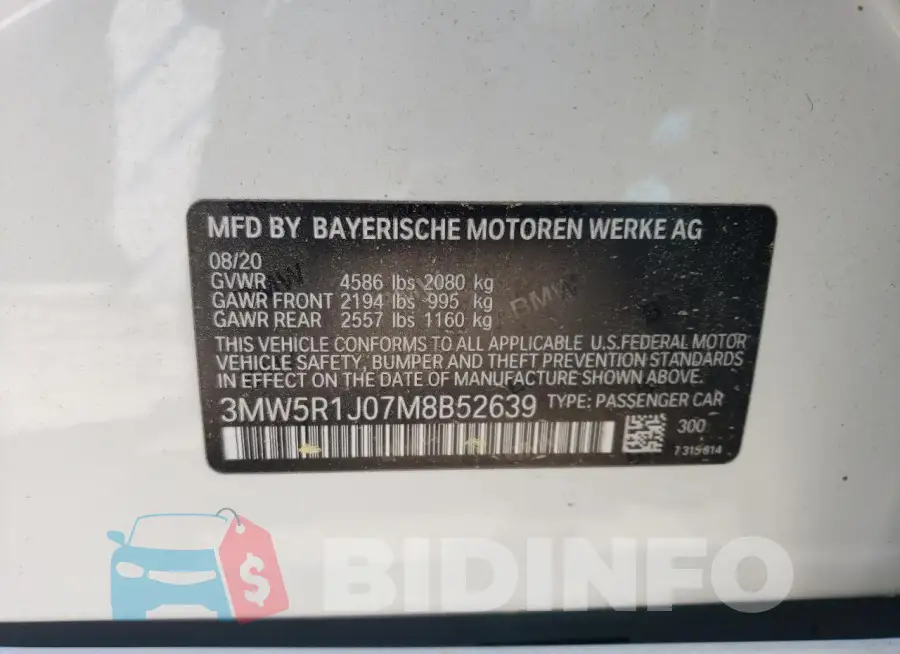 3MW5R1J07M8B52639 Photo# 12