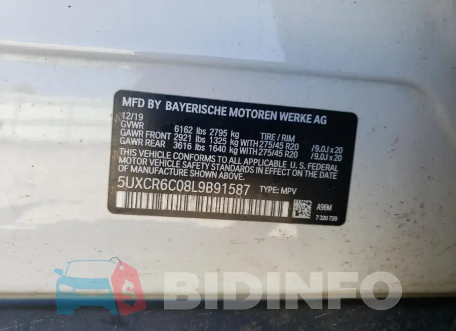 5UXCR6C08L9B91587 Photo# 13