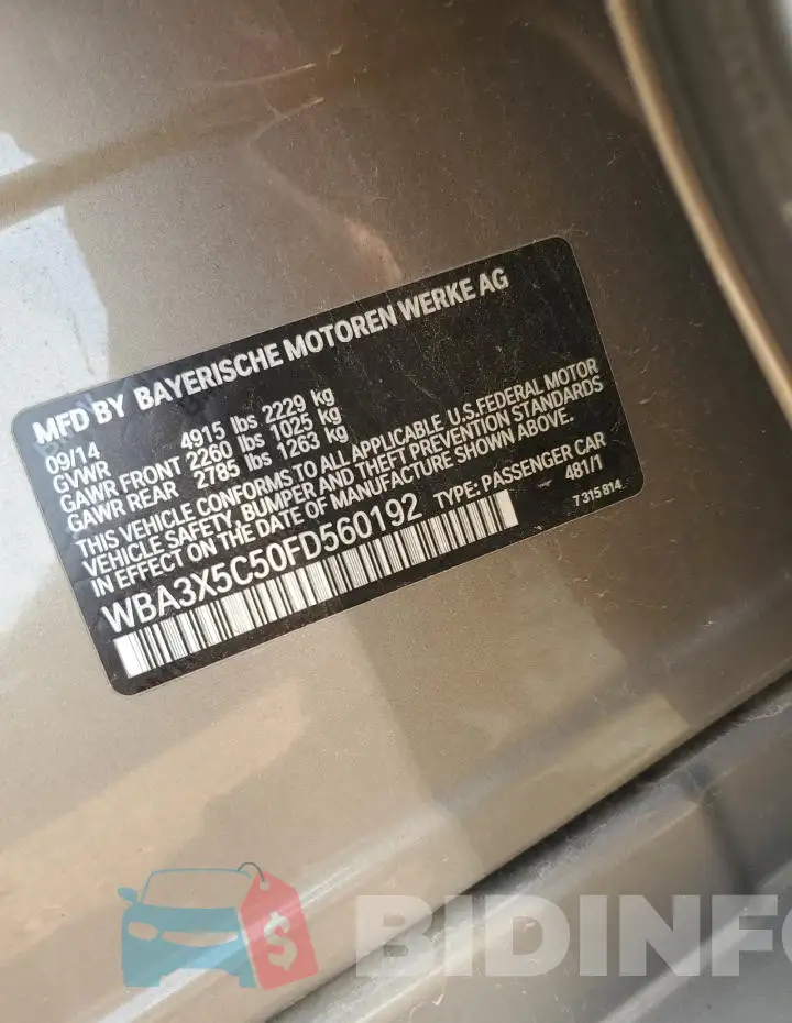 WBA3X5C50FD560192 Photo# 12