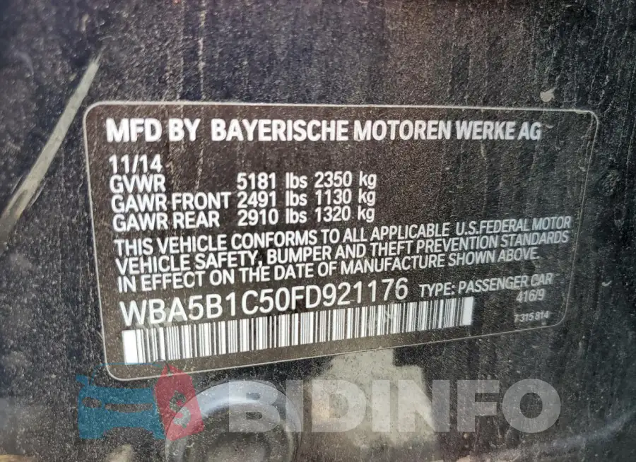 WBA5B1C50FD921176 Photo# 12
