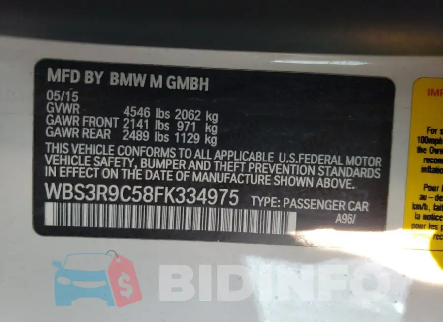 WBS3R9C58FK334975 Photo# 12