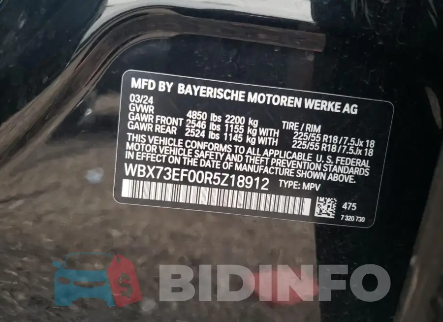 WBX73EF00R5Z18912 Photo# 13