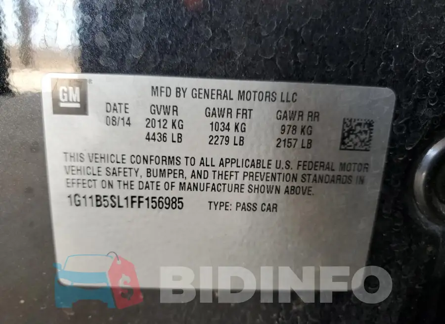1G11B5SL1FF156985 Photo# 12