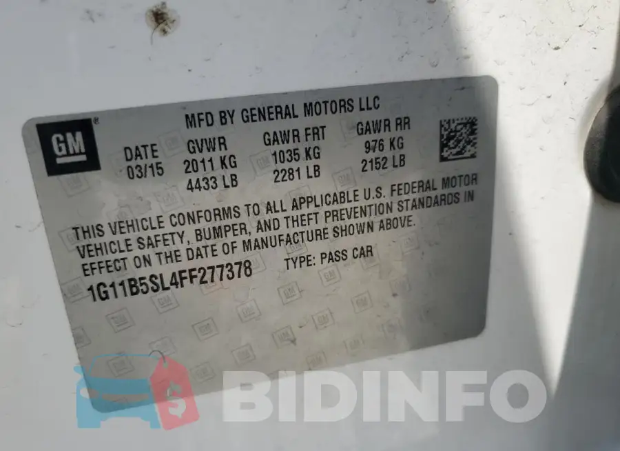 1G11B5SL4FF277378 Photo# 12