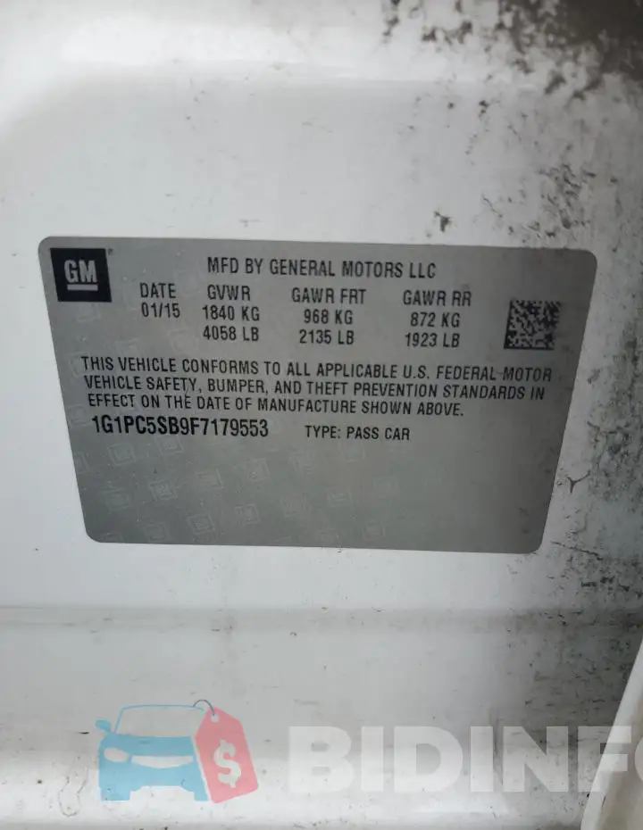 1G1PC5SB9F7179553 Photo# 12
