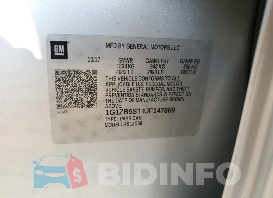 1G1ZB5ST4JF147869 Photo# 13