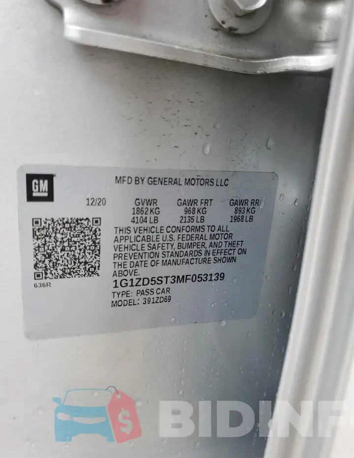 1G1ZD5ST3MF053139 Photo# 12