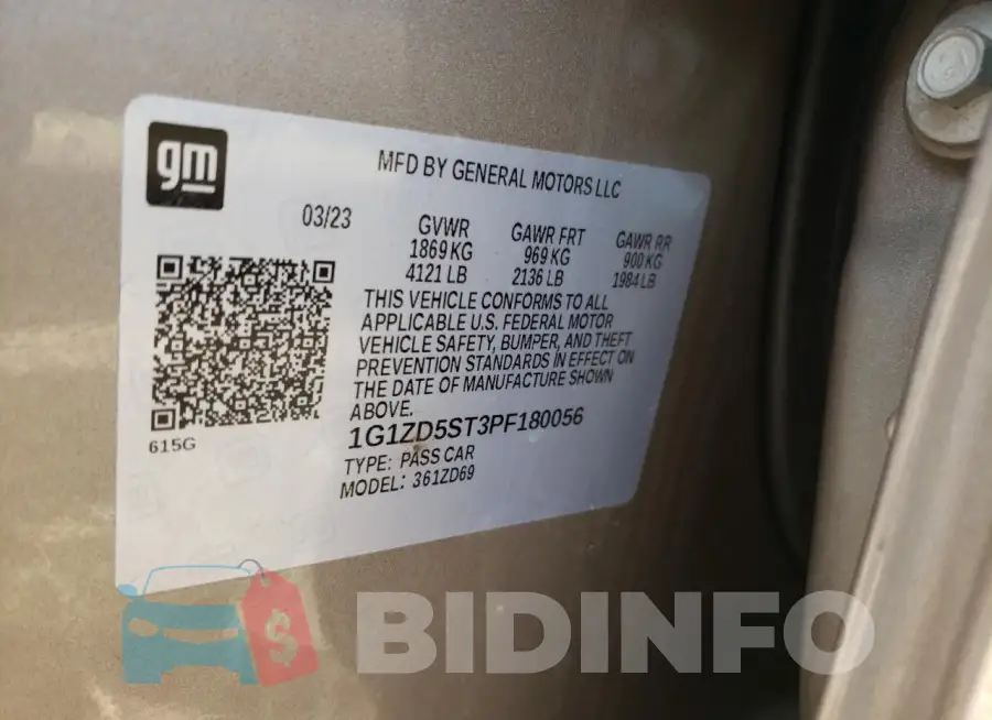 1G1ZD5ST3PF180056 Photo# 12