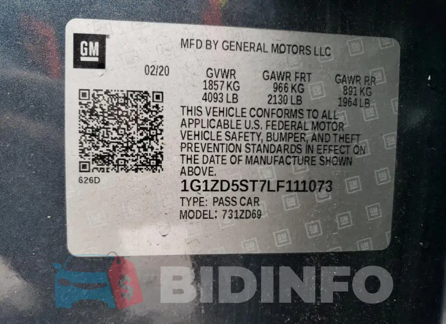 1G1ZD5ST7LF111073 Photo# 12